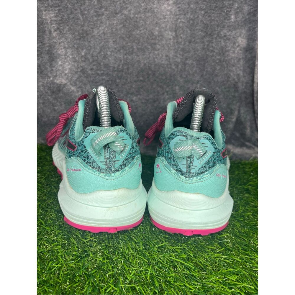 ASICS Gel Trabuco 10 Trail Running Shoes Women’s US 8  Aqua Pink FlyteFoam - Picture 4 of 8